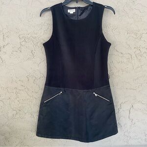 TIFFANY Dress, Mini, Black, Zip Back, Sleeveless, Lined, Biker-Core, Mobwife